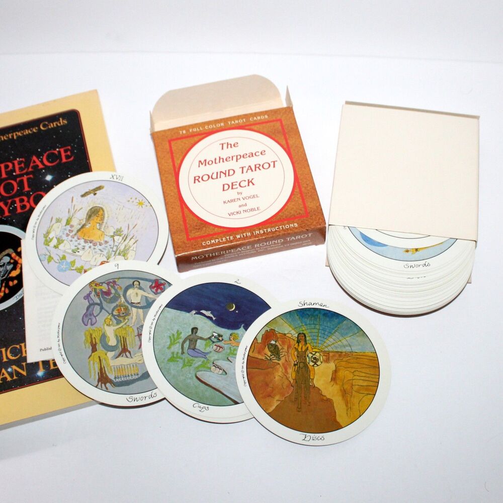 The Motherpeace Tarot Playbook + Round Deck 1988 1983 Vicki Noble Karen Vogel - Picture 8 of 9